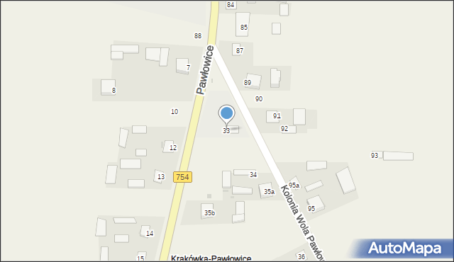 Wola Pawłowska, Wola Pawłowska, 33, mapa Wola Pawłowska