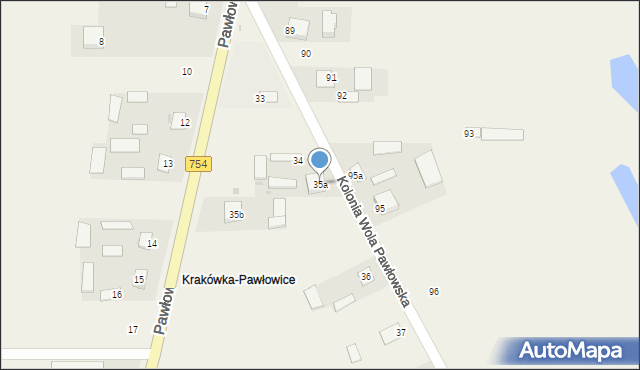 Wola Pawłowska, Wola Pawłowska, 35a, mapa Wola Pawłowska