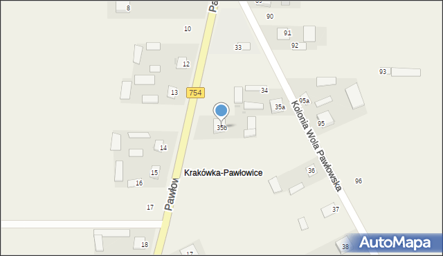 Wola Pawłowska, Wola Pawłowska, 35b, mapa Wola Pawłowska