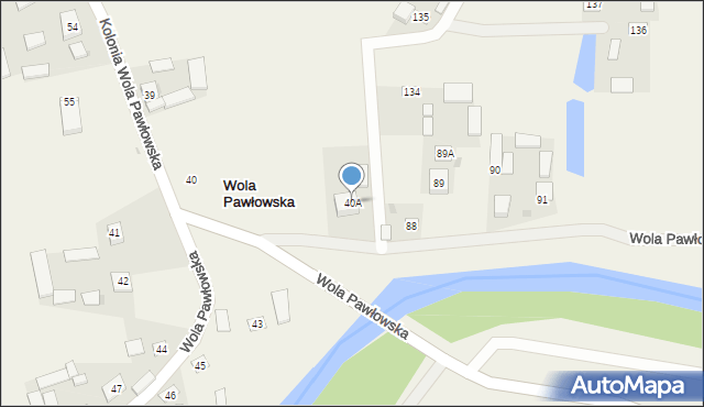 Wola Pawłowska, Wola Pawłowska, 40A, mapa Wola Pawłowska