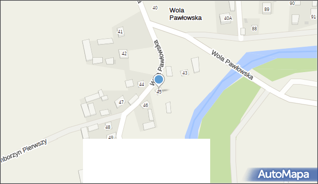 Wola Pawłowska, Wola Pawłowska, 45, mapa Wola Pawłowska