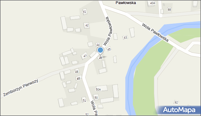 Wola Pawłowska, Wola Pawłowska, 46, mapa Wola Pawłowska