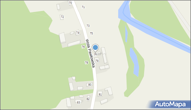 Wola Pawłowska, Wola Pawłowska, 77, mapa Wola Pawłowska