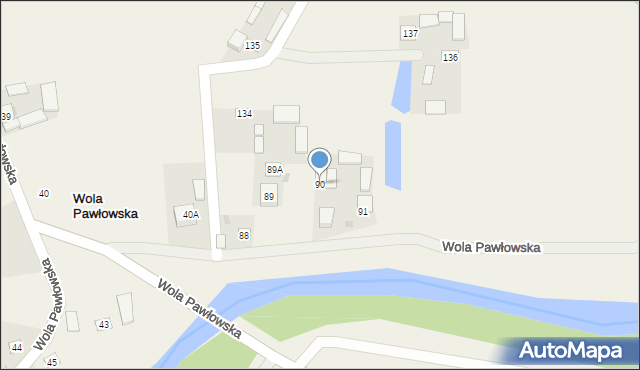 Wola Pawłowska, Wola Pawłowska, 90, mapa Wola Pawłowska