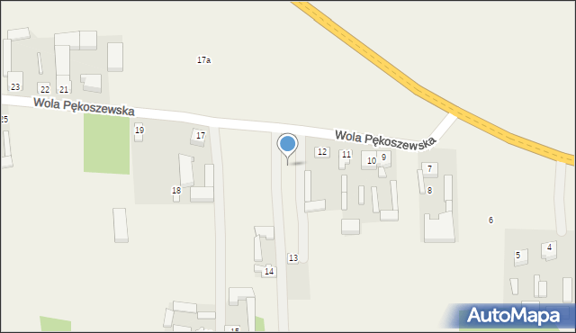 Wola Pękoszewska, Wola Pękoszewska, 13a, mapa Wola Pękoszewska
