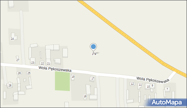 Wola Pękoszewska, Wola Pękoszewska, 17a, mapa Wola Pękoszewska