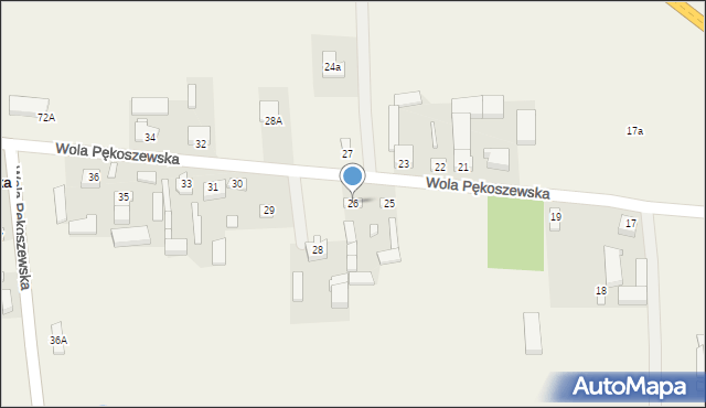 Wola Pękoszewska, Wola Pękoszewska, 26, mapa Wola Pękoszewska