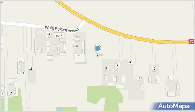 Wola Pękoszewska, Wola Pękoszewska, 6, mapa Wola Pękoszewska