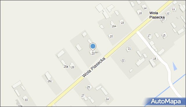 Wola Piasecka, Wola Piasecka, 23, mapa Wola Piasecka