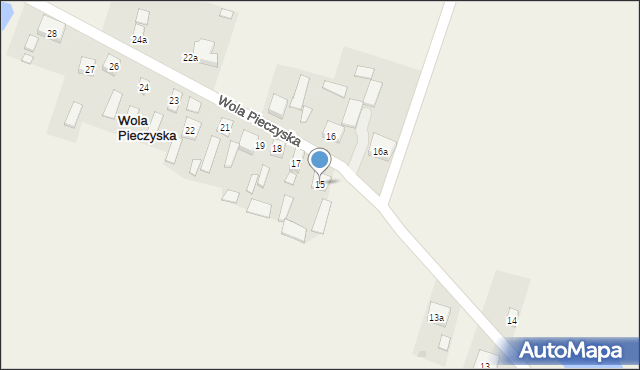 Wola Pieczyska, Wola Pieczyska, 15, mapa Wola Pieczyska