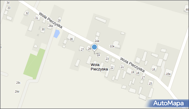 Wola Pieczyska, Wola Pieczyska, 25, mapa Wola Pieczyska