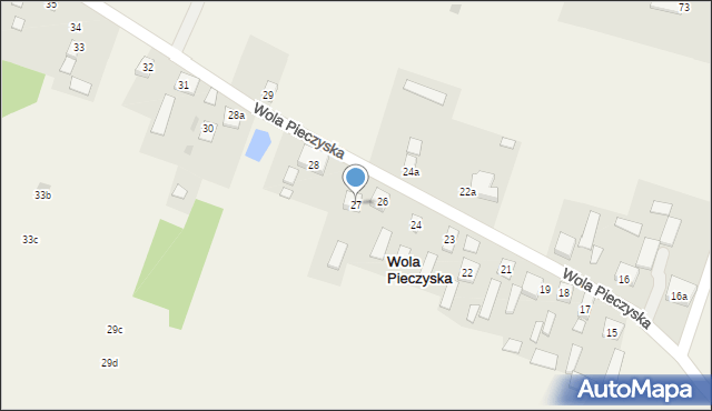 Wola Pieczyska, Wola Pieczyska, 27, mapa Wola Pieczyska
