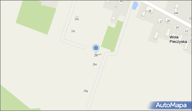 Wola Pieczyska, Wola Pieczyska, 29c, mapa Wola Pieczyska