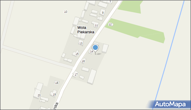 Wola Piekarska, Wola Piekarska, 14a, mapa Wola Piekarska