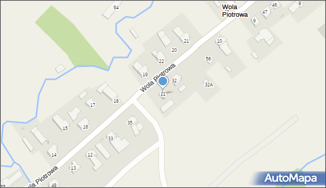 Wola Piotrowa, Wola Piotrowa, 11, mapa Wola Piotrowa