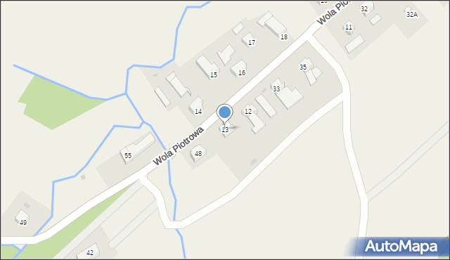 Wola Piotrowa, Wola Piotrowa, 13, mapa Wola Piotrowa