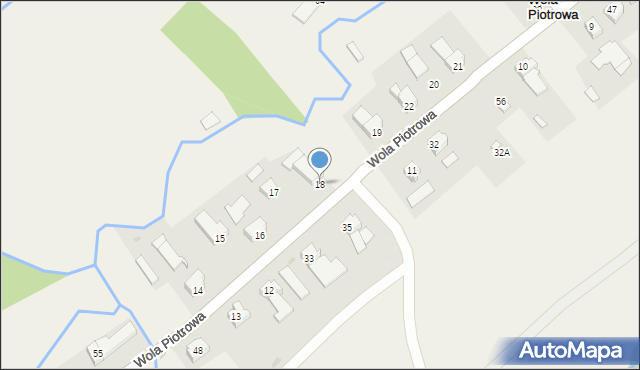 Wola Piotrowa, Wola Piotrowa, 18, mapa Wola Piotrowa