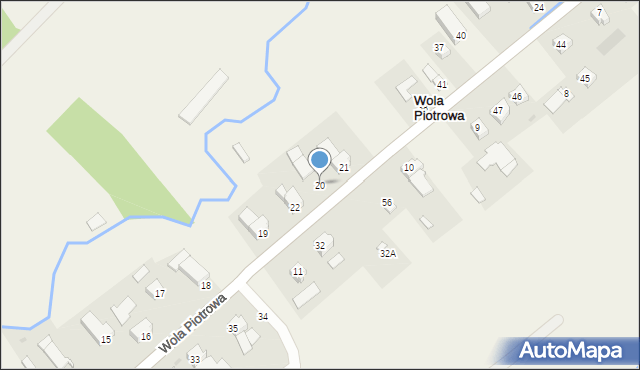 Wola Piotrowa, Wola Piotrowa, 20, mapa Wola Piotrowa