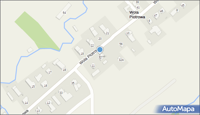 Wola Piotrowa, Wola Piotrowa, 32, mapa Wola Piotrowa