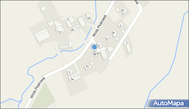 Wola Piotrowa, Wola Piotrowa, 36, mapa Wola Piotrowa