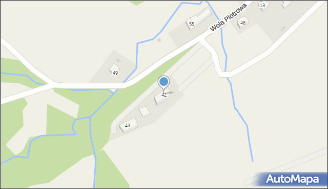Wola Piotrowa, Wola Piotrowa, 42, mapa Wola Piotrowa