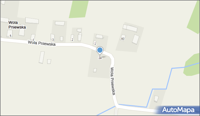 Wola Pniewska, Wola Pniewska, 1a, mapa Wola Pniewska