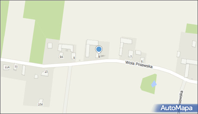 Wola Pniewska, Wola Pniewska, 8, mapa Wola Pniewska