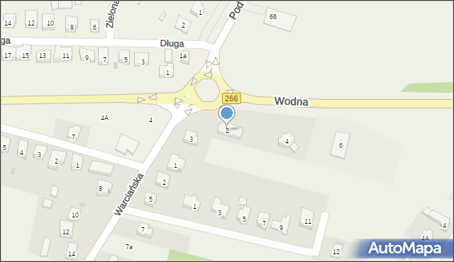 Wola Podłężna, Wodna, 2, mapa Wola Podłężna