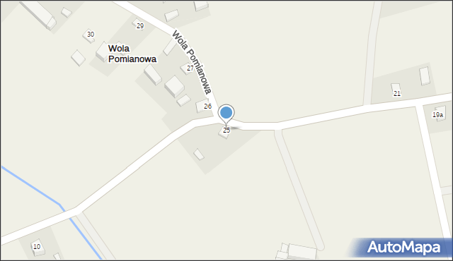 Wola Pomianowa, Wola Pomianowa, 25, mapa Wola Pomianowa