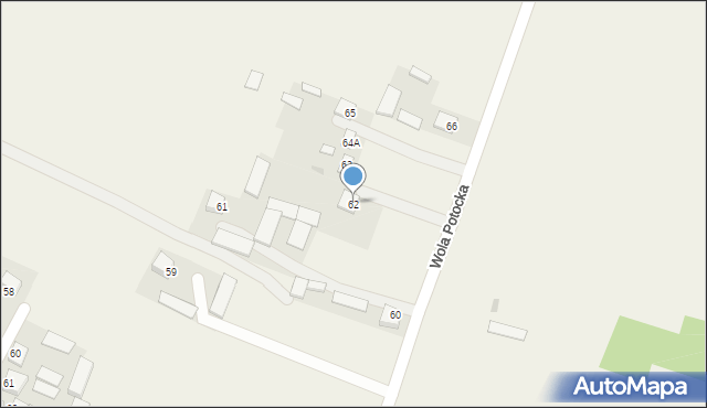 Wola Potocka, Wola Potocka, 62, mapa Wola Potocka