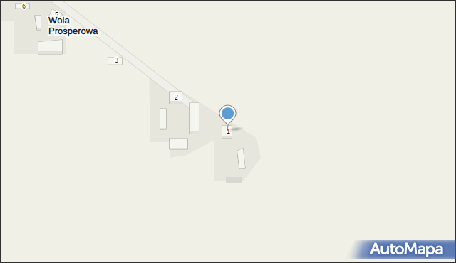 Wola Prosperowa, Wola Prosperowa, 1, mapa Wola Prosperowa