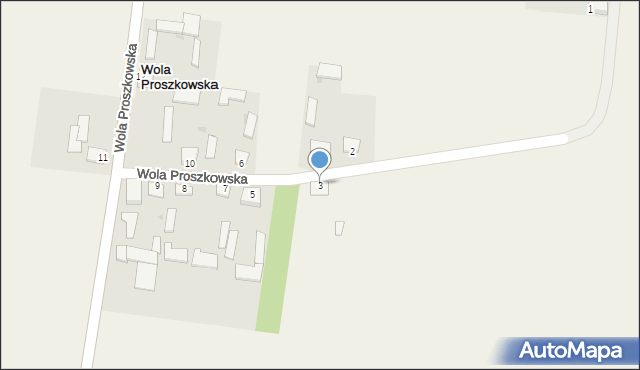 Wola Proszkowska, Wola Proszkowska, 3, mapa Wola Proszkowska