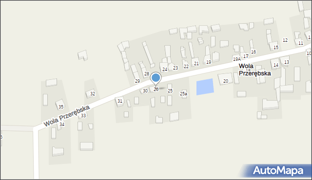 Wola Przerębska, Wola Przerębska, 26, mapa Wola Przerębska