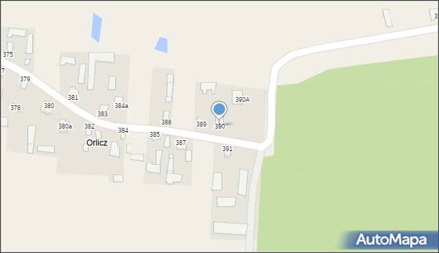Wola Przybysławska, Wola Przybysławska, 390, mapa Wola Przybysławska