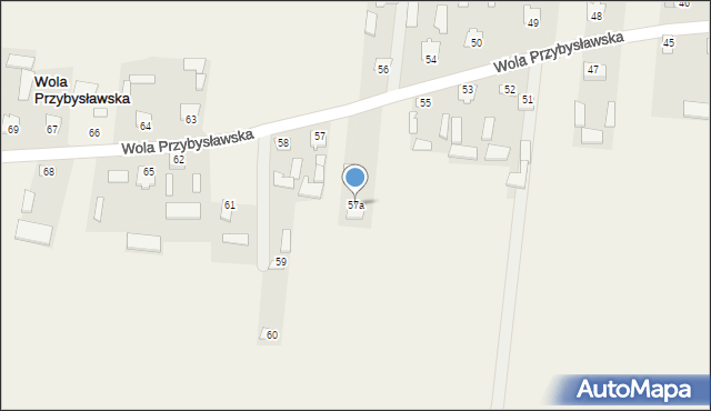 Wola Przybysławska, Wola Przybysławska, 57a, mapa Wola Przybysławska