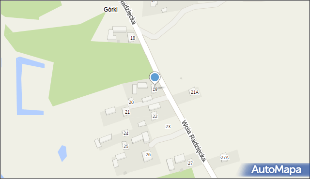 Wola Radzięcka, Wola Radzięcka, 19, mapa Wola Radzięcka
