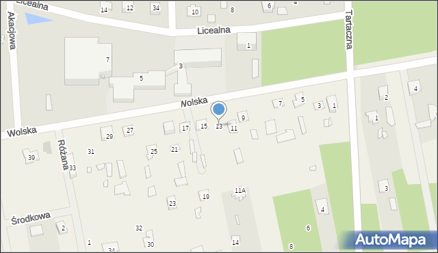 Wola Rafałowska, Wolska, 13, mapa Wola Rafałowska