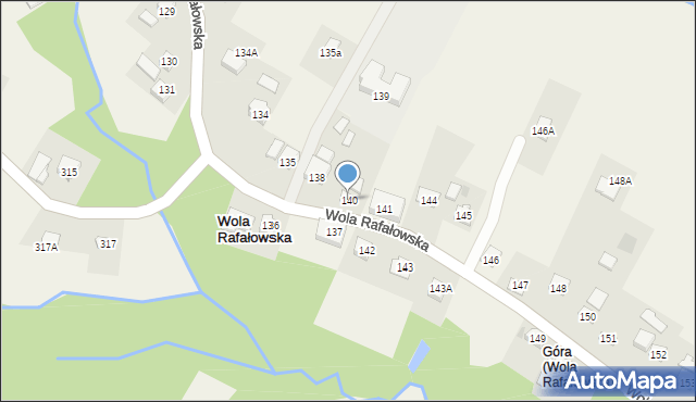 Wola Rafałowska, Wola Rafałowska, 140, mapa Wola Rafałowska