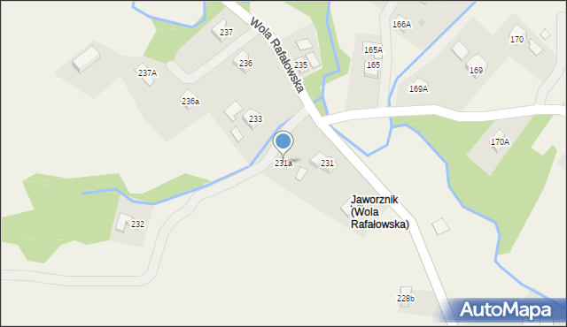 Wola Rafałowska, Wola Rafałowska, 231a, mapa Wola Rafałowska