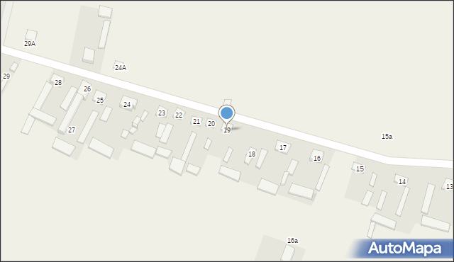 Wola Ręczajska, Wola Ręczajska, 19, mapa Wola Ręczajska