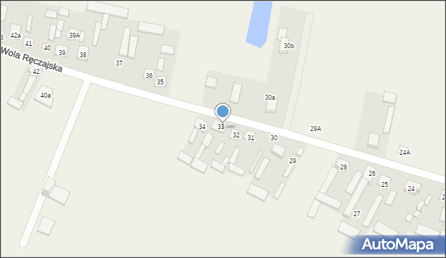 Wola Ręczajska, Wola Ręczajska, 33a, mapa Wola Ręczajska