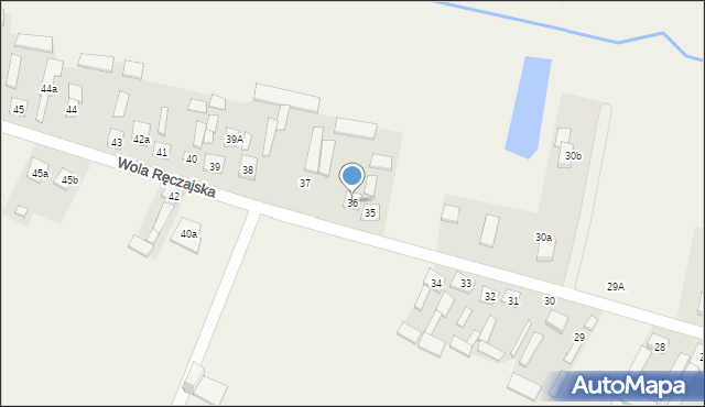 Wola Ręczajska, Wola Ręczajska, 36, mapa Wola Ręczajska