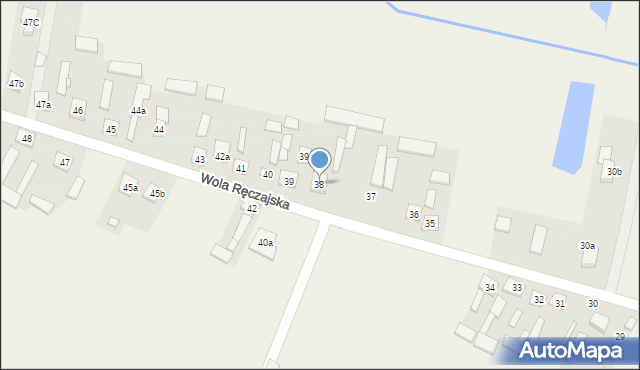 Wola Ręczajska, Wola Ręczajska, 38, mapa Wola Ręczajska