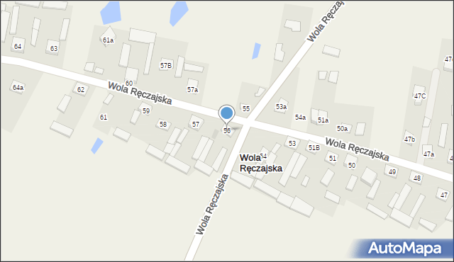 Wola Ręczajska, Wola Ręczajska, 56, mapa Wola Ręczajska