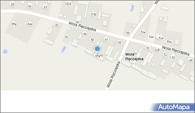 Wola Ręczajska, Wola Ręczajska, 57a, mapa Wola Ręczajska