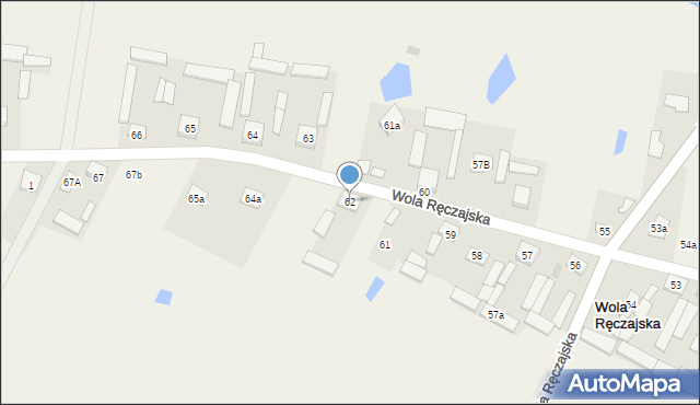 Wola Ręczajska, Wola Ręczajska, 62, mapa Wola Ręczajska