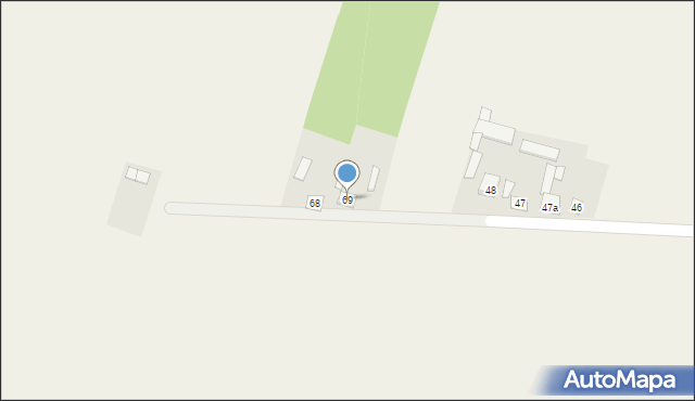 Wola Ręczajska, Wola Ręczajska, 69, mapa Wola Ręczajska