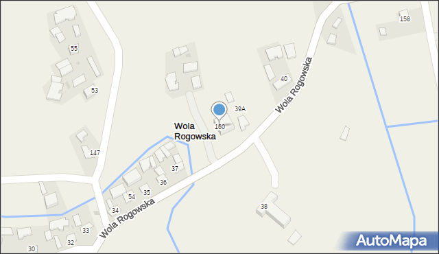 Wola Rogowska, Wola Rogowska, 160, mapa Wola Rogowska