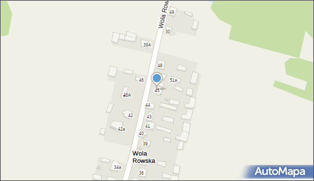 Wola Rowska, Wola Rowska, 45, mapa Wola Rowska