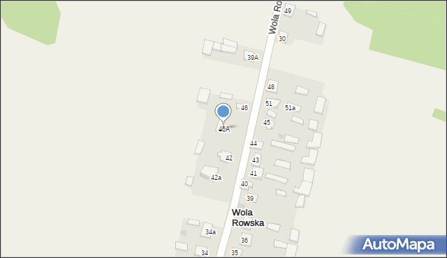 Wola Rowska, Wola Rowska, 46A, mapa Wola Rowska